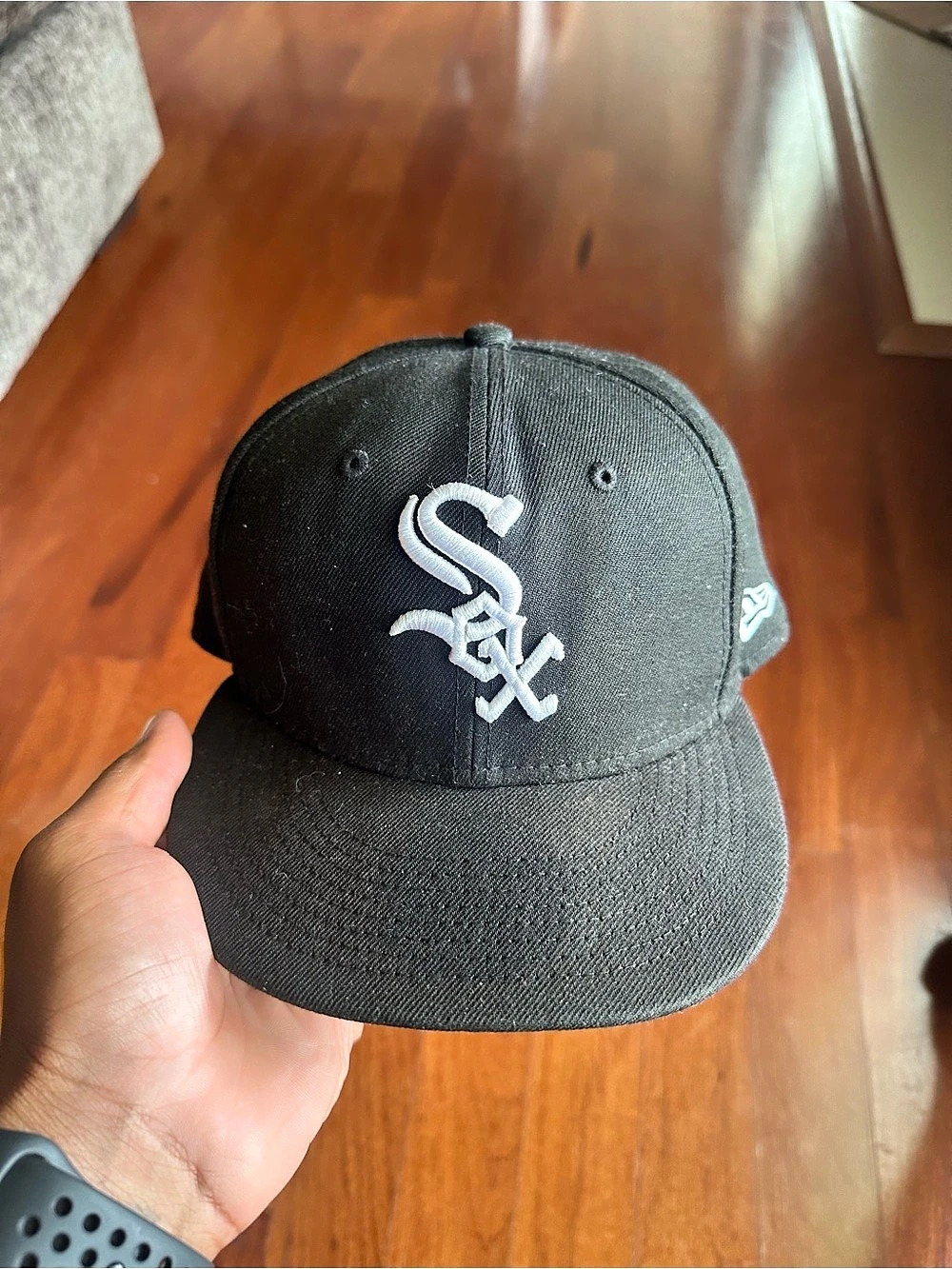 New Era 59FIFTY Black & White Size 7 3/8